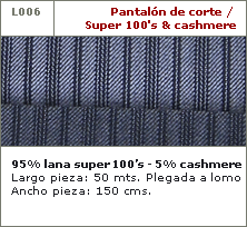 Lana Pantalón de corte / Super 100